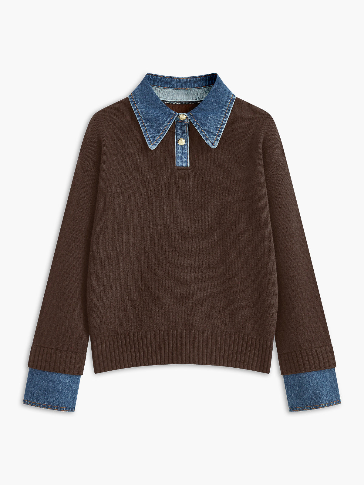 Luciana | Jersey 2 en 1 con Cuello Camisero
