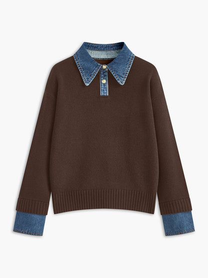 Luciana | Jersey 2 en 1 con Cuello Camisero