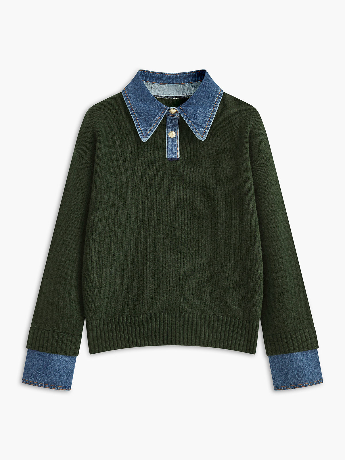 Luciana | Jersey 2 en 1 con Cuello Camisero