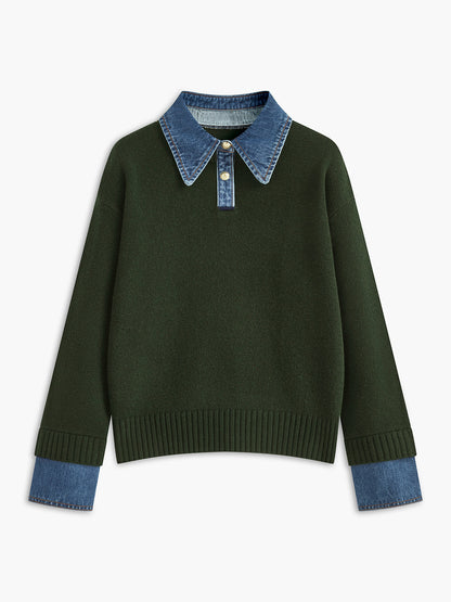 Luciana | Jersey 2 en 1 con Cuello Camisero