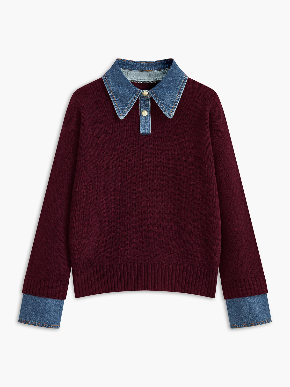 Luciana | Jersey 2 en 1 con Cuello Camisero