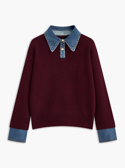 Luciana | Jersey 2 en 1 con Cuello Camisero