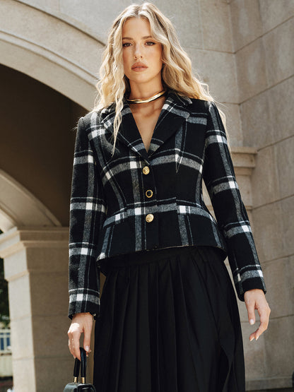 Mariana | Blazer de Cuadros con Lana