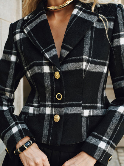 Mariana | Blazer de Cuadros con Lana