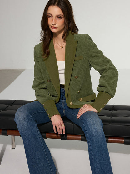 Zulema | Blazer de Pana con Botones Metálicos