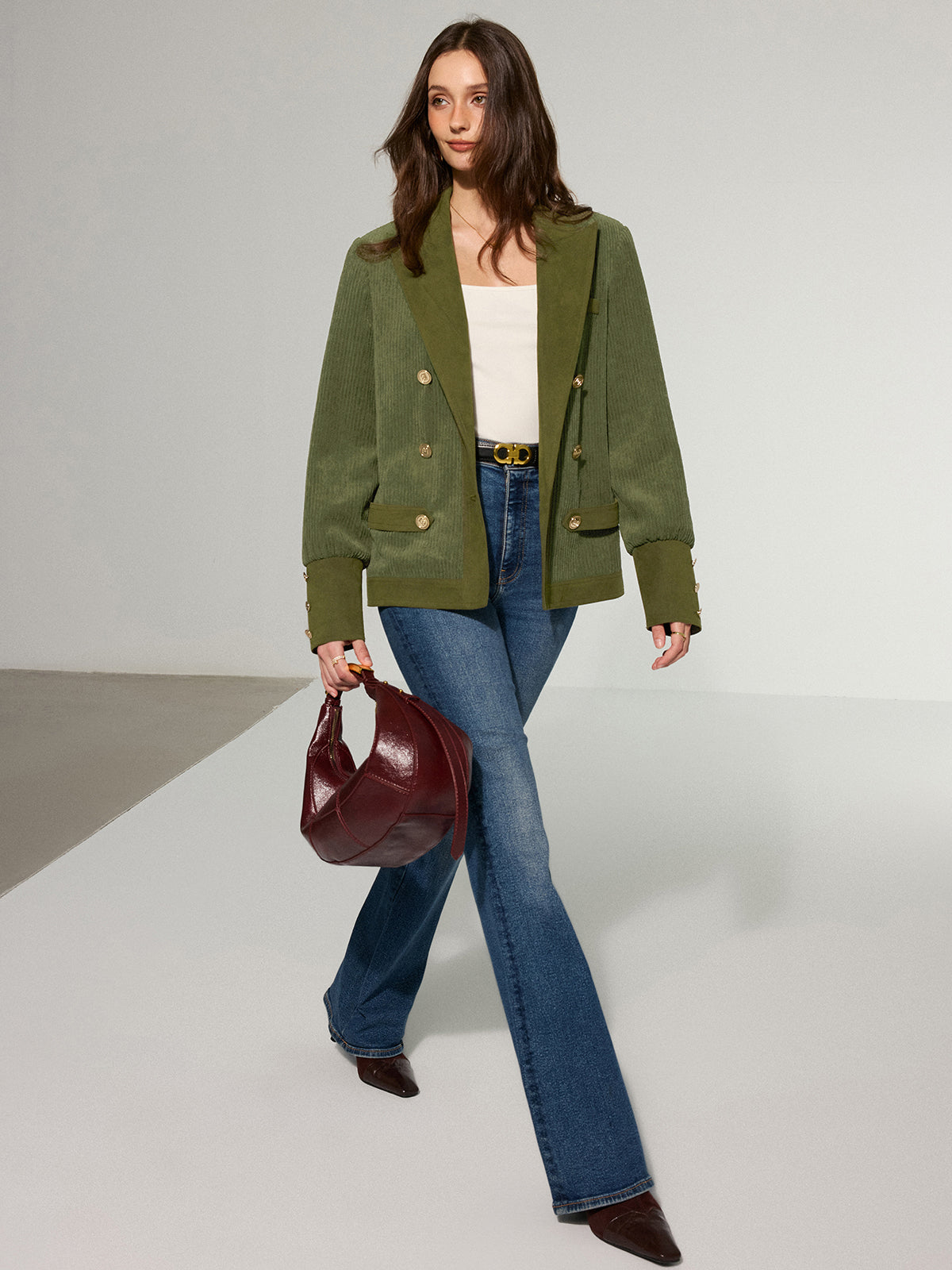 Zulema | Blazer de Pana con Botones Metálicos