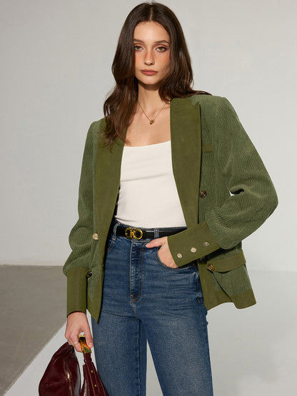 Zulema | Blazer de Pana con Botones Metálicos