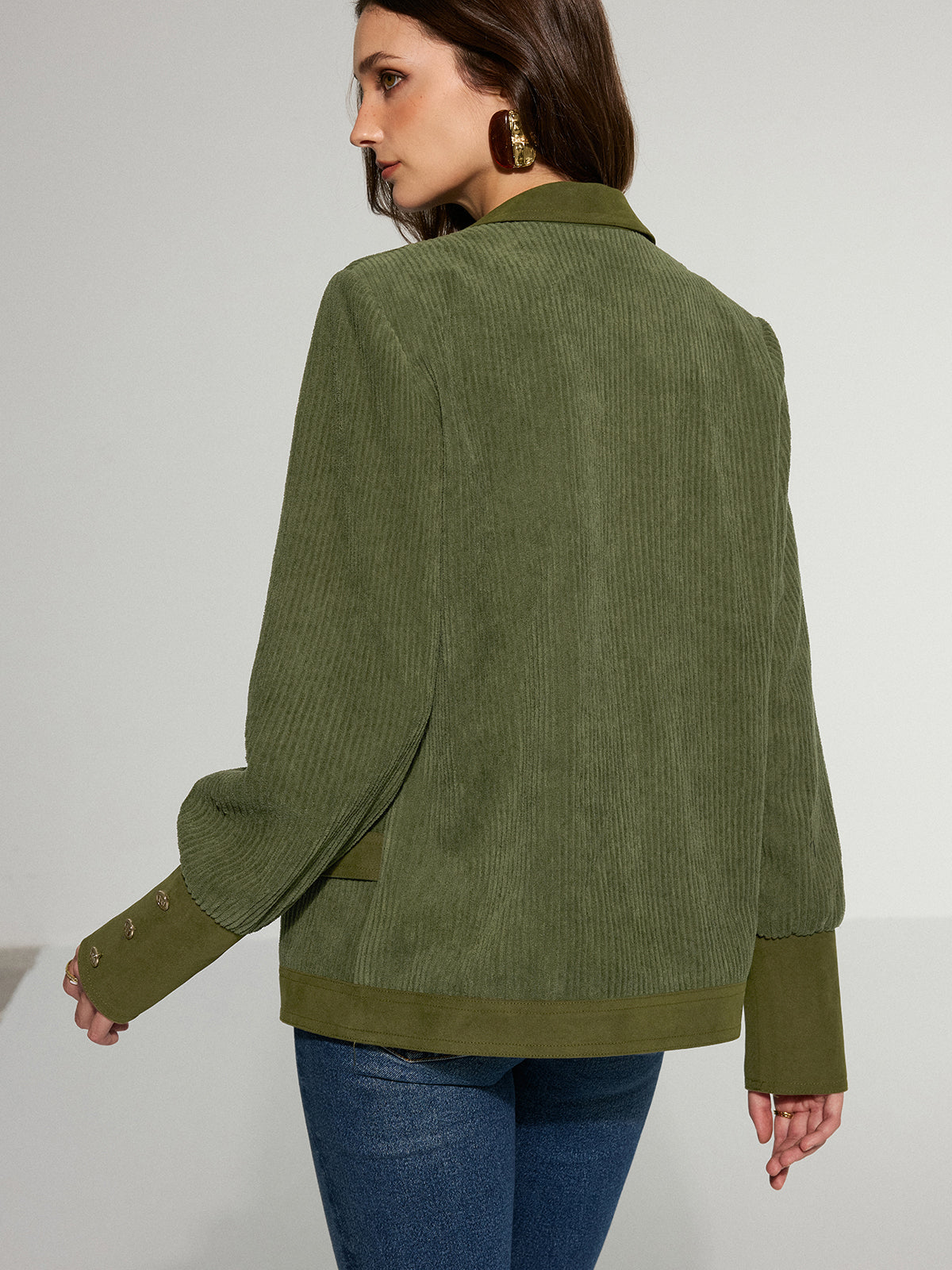 Zulema | Blazer de Pana con Botones Metálicos