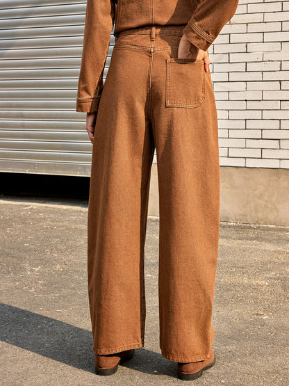 Oriana | Pantalón Denim Pierna Ancha Tiro Medio