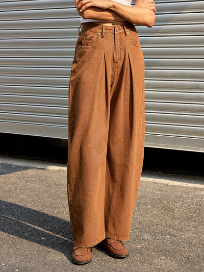 Oriana | Pantalón Denim Pierna Ancha Tiro Medio