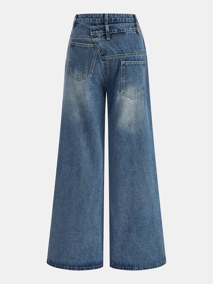 Xenia | Jeans con Botones Asimétricos