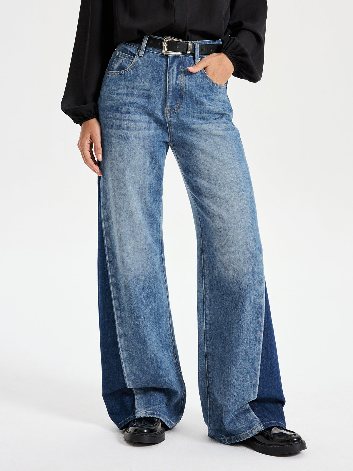 Maribel | Jeans Barrel Bicolor