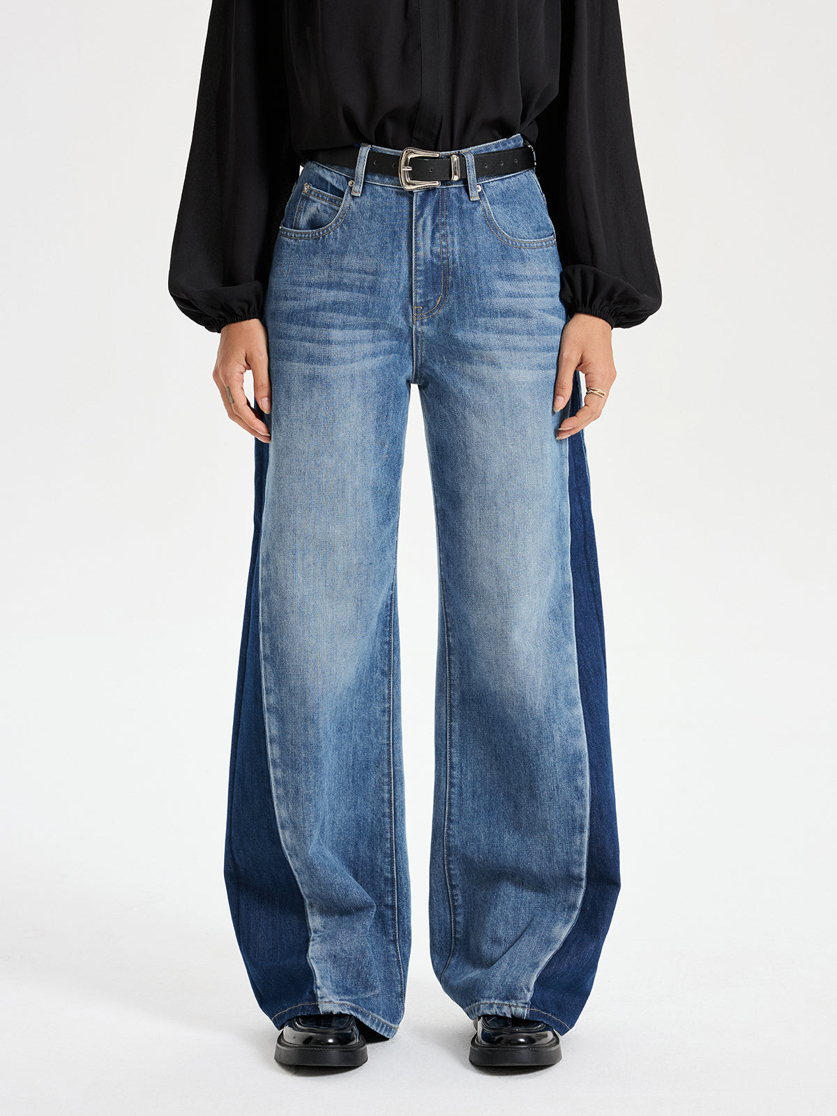 Maribel | Jeans Barrel Bicolor