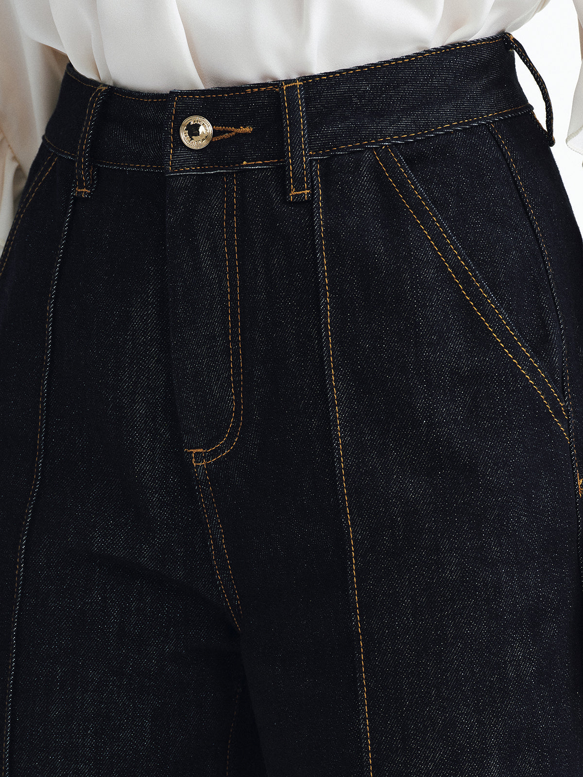 Ainhoa | Jeans de Tiro Medio con Bajo Vuelto