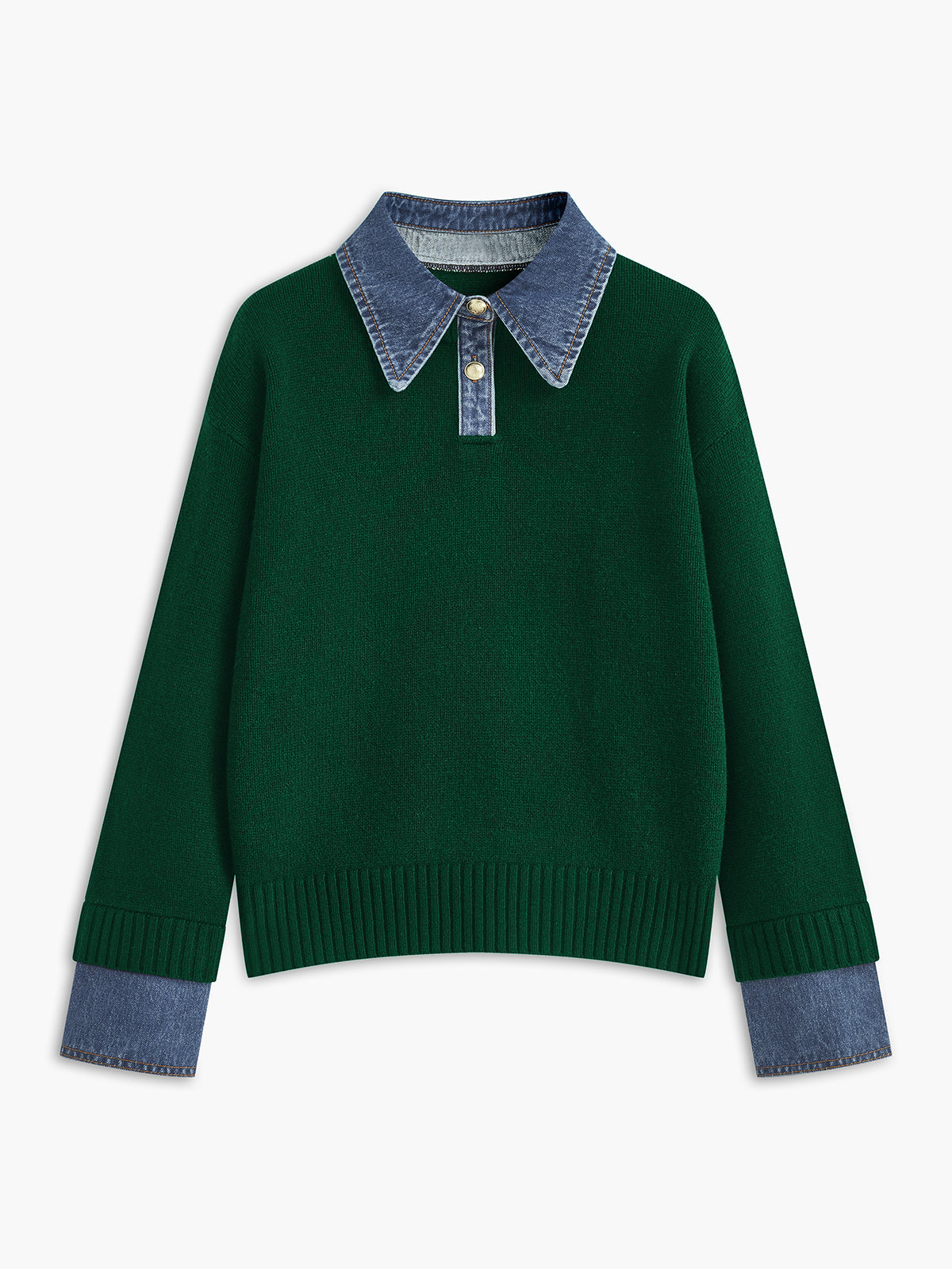 Luciana | Jersey 2 en 1 con Cuello Camisero