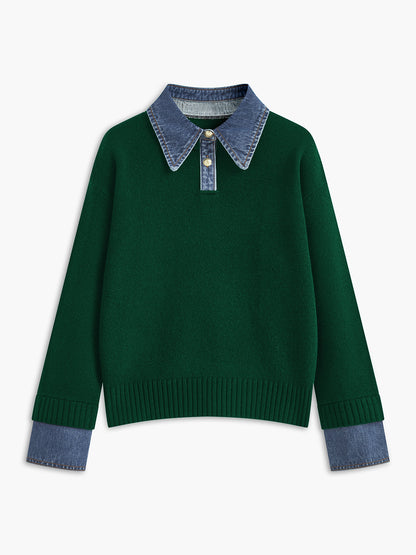Luciana | Jersey 2 en 1 con Cuello Camisero
