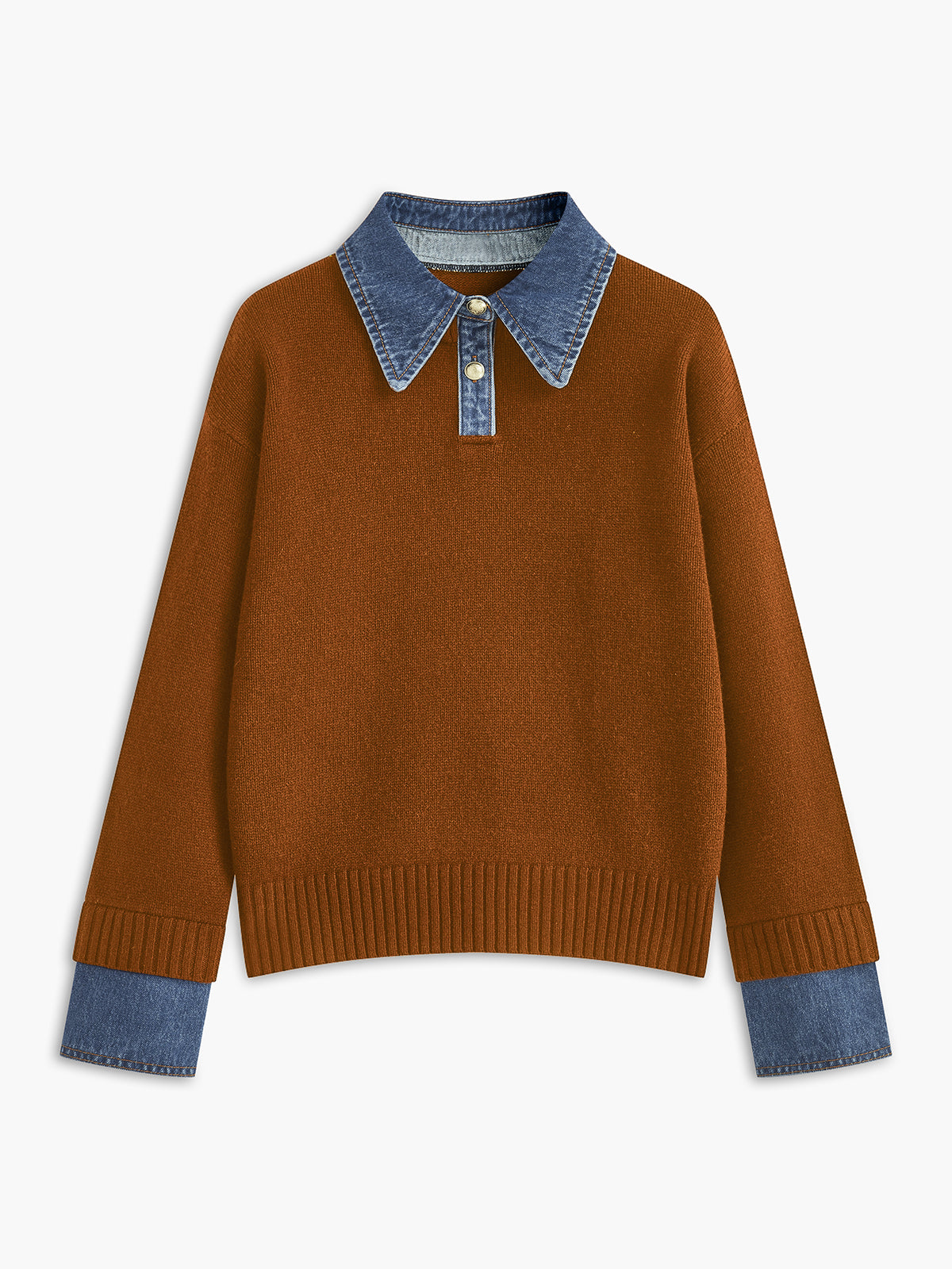 Luciana | Jersey 2 en 1 con Cuello Camisero
