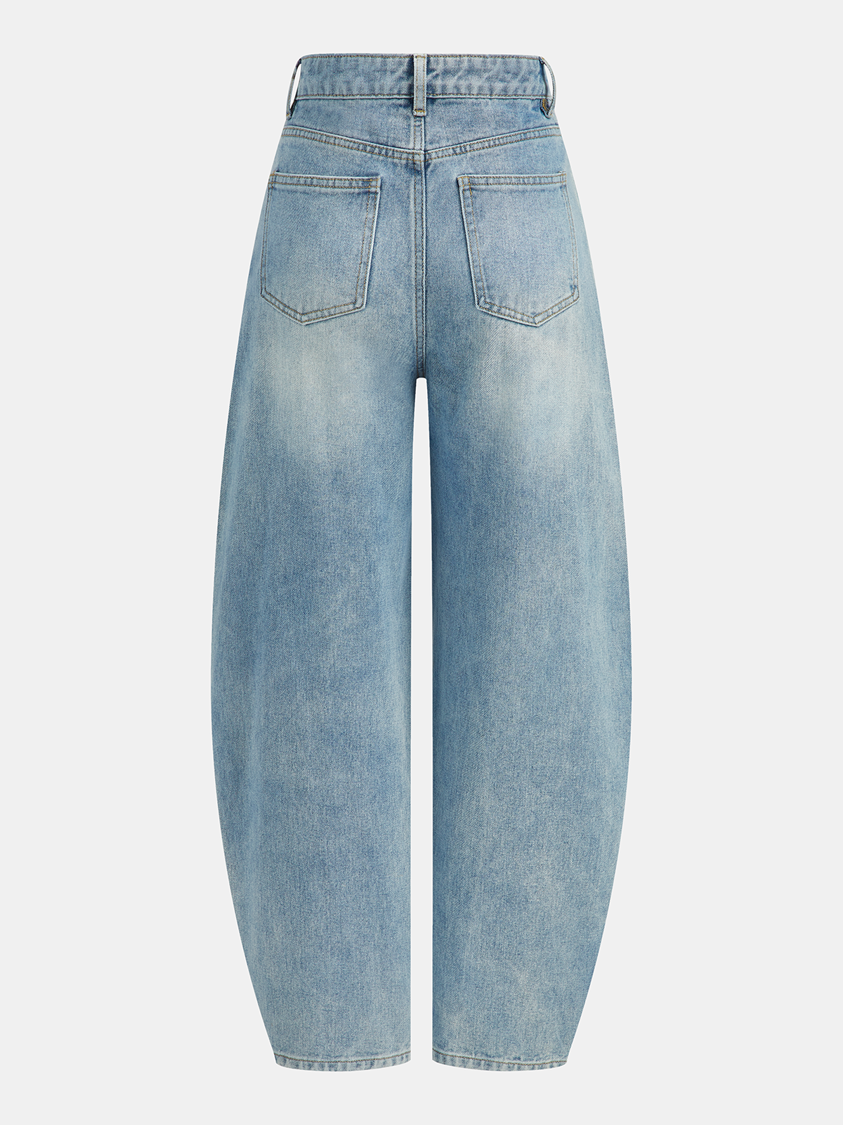 Fátima | Jeans Curvos Asimétricos de Tiro Alto