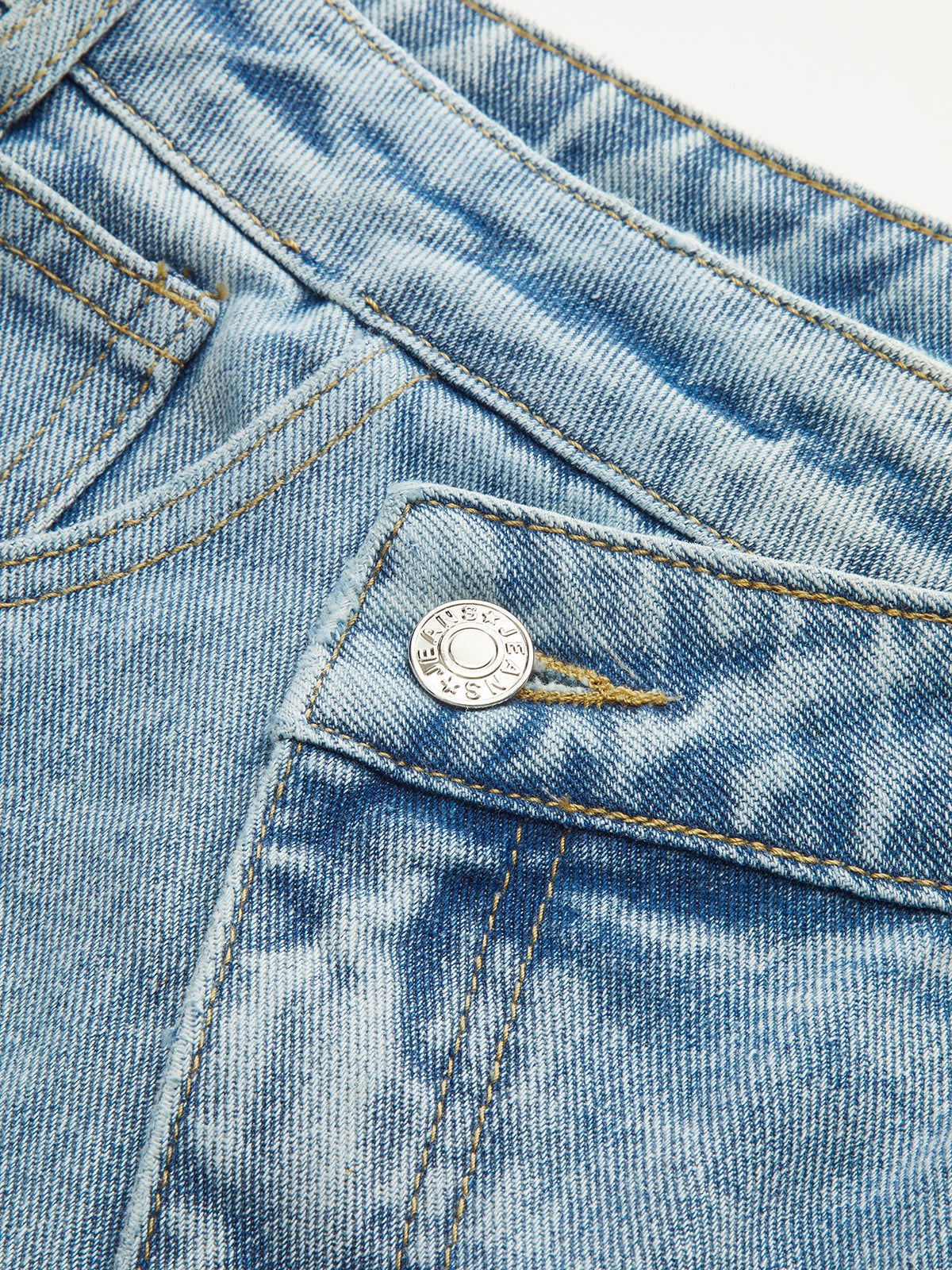 Fátima | Jeans Curvos Asimétricos de Tiro Alto