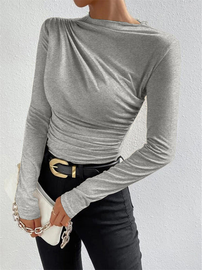 Elsa | Top Fruncido de Cuello Alto