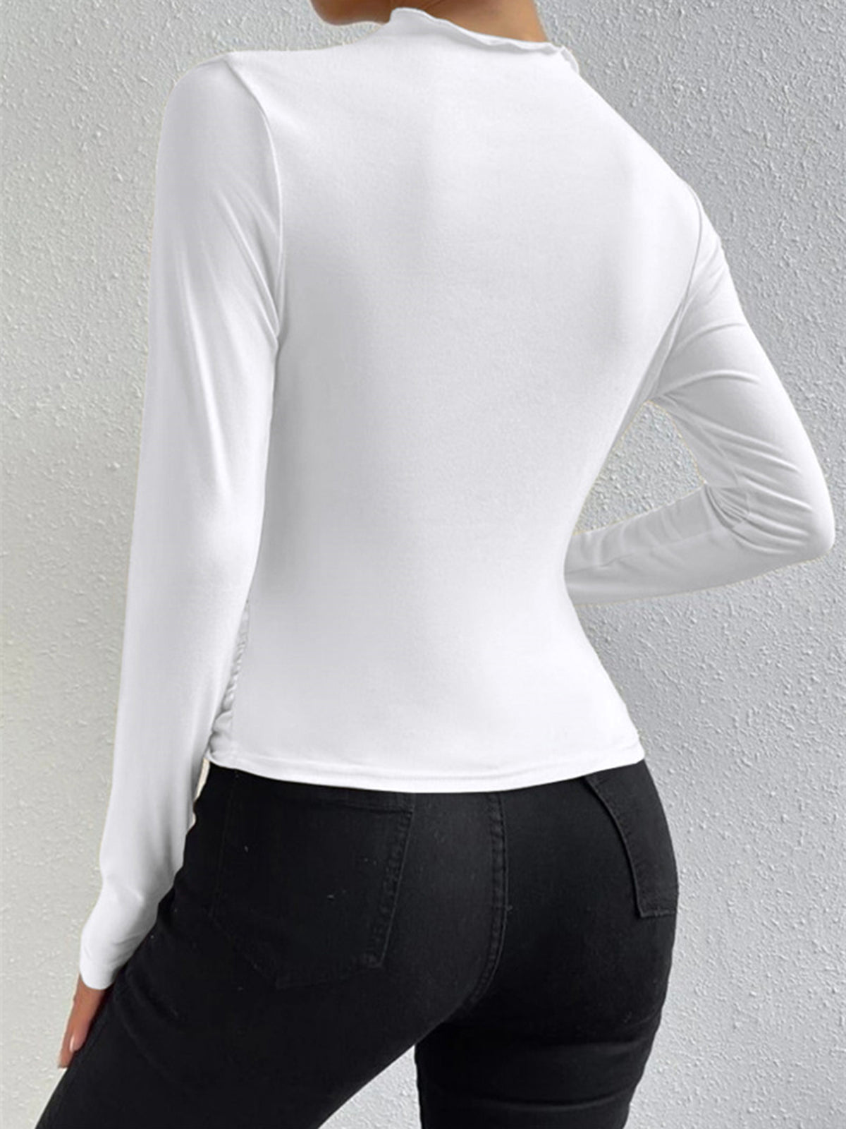 Elsa | Top Fruncido de Cuello Alto