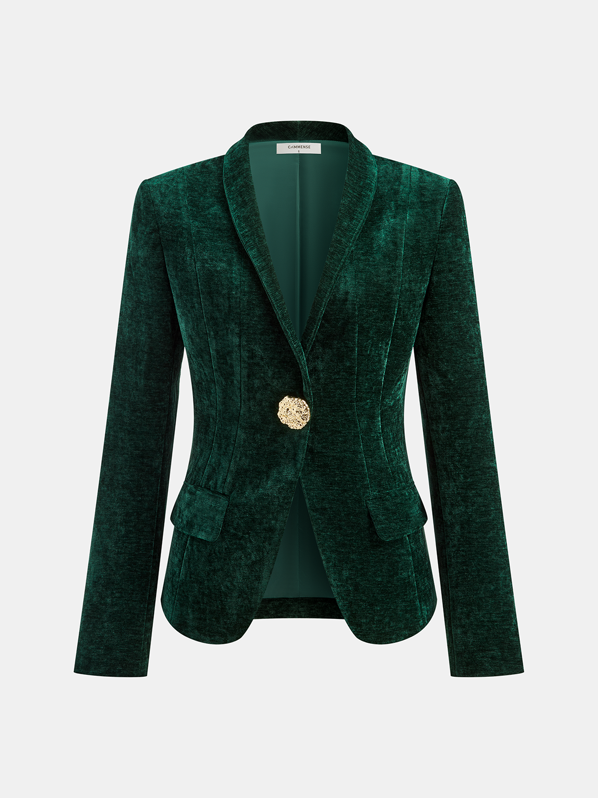 Alejandra | Blazer de Terciopelo con Botones Metálicos