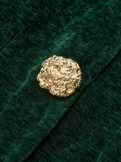 Alejandra | Blazer de Terciopelo con Botones Metálicos