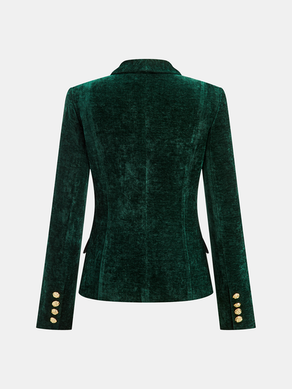 Alejandra | Blazer de Terciopelo con Botones Metálicos