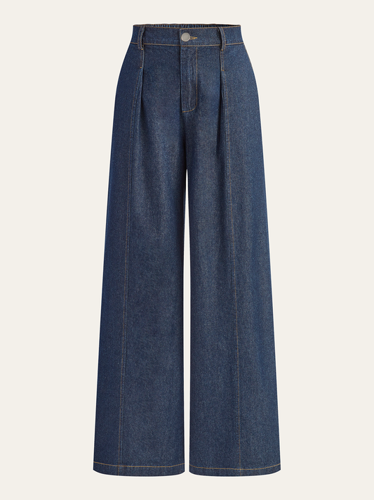 Uxía | Jeans Pierna Ancha Tiro Medio Clásicos