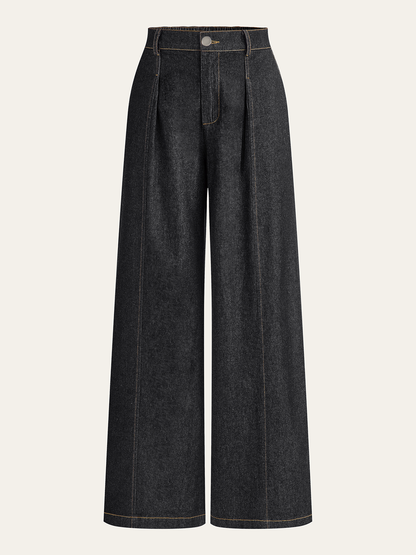 Uxía | Jeans Pierna Ancha Tiro Medio Clásicos