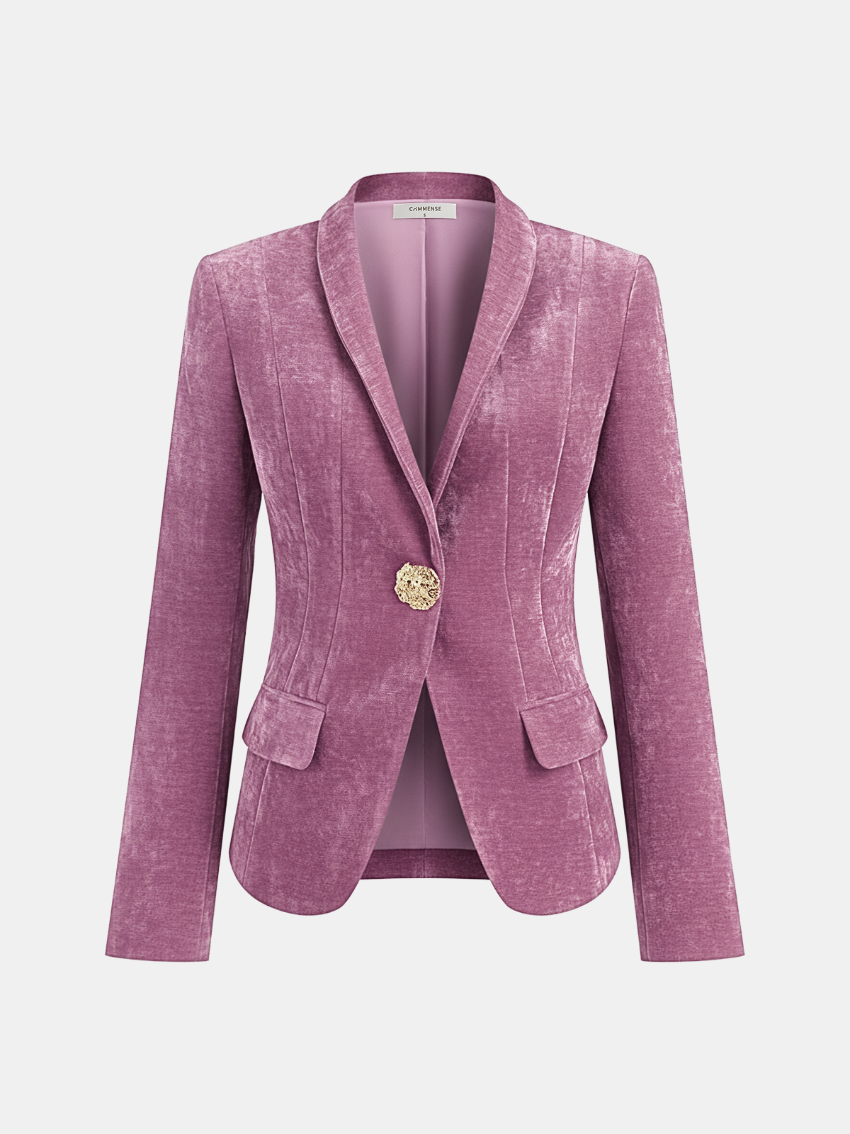Alejandra | Blazer de Terciopelo con Botones Metálicos