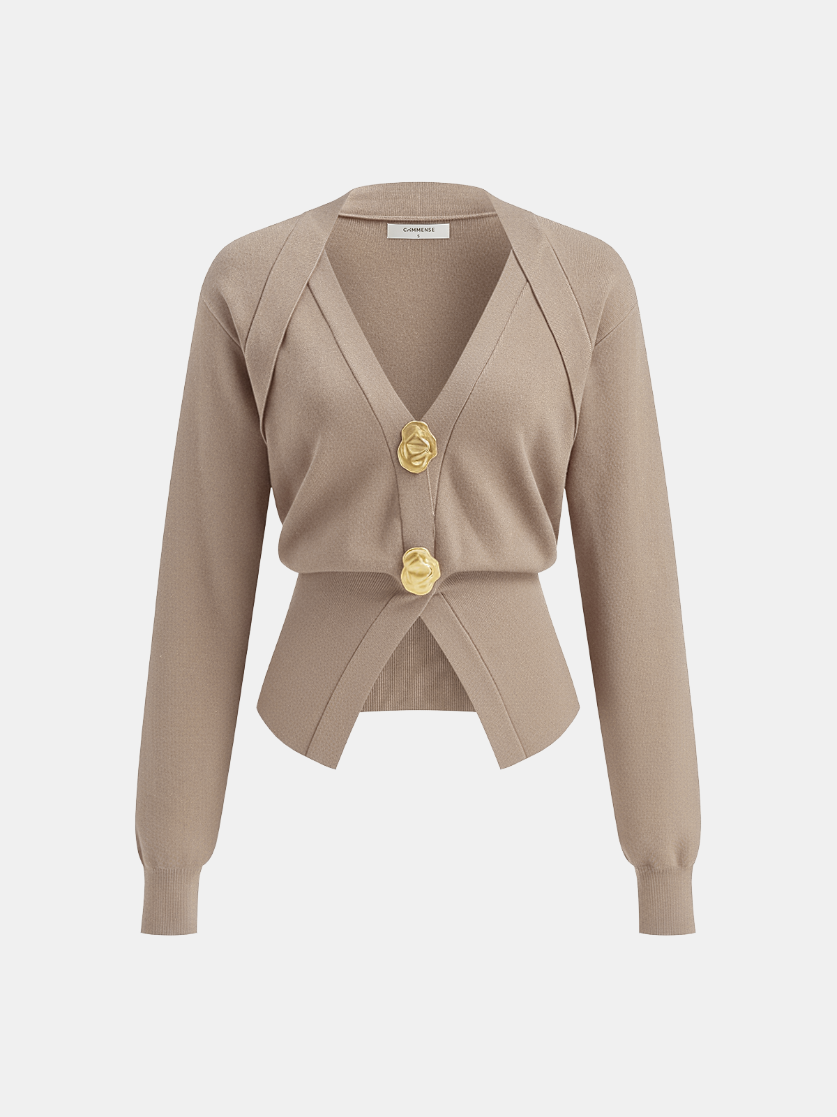 Ángeles | Jersey de Cuello en V con Detalle Metálico