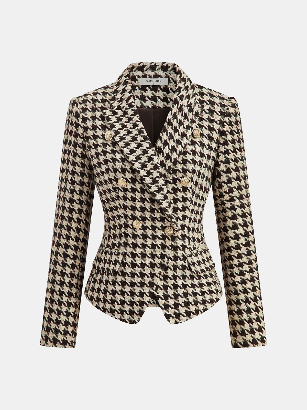 Soraya | Blazer de Tweed Pata de Gallo con Botones Metálicos