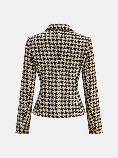 Soraya | Blazer de Tweed Pata de Gallo con Botones Metálicos