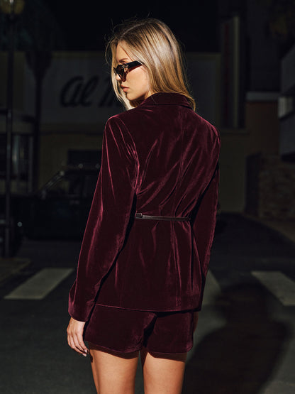 Inmaculada | Blazer de Terciopelo con Cinturón