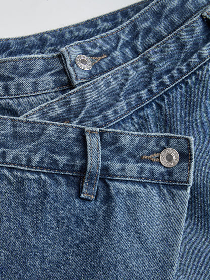 Paloma | Jeans Pierna Ancha Cruzados
