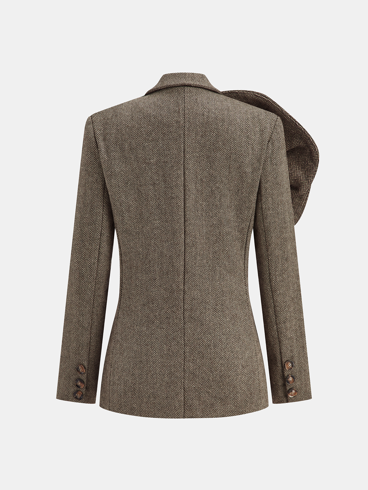 Lucila | Blazer de Tweed con Flor en Relieve