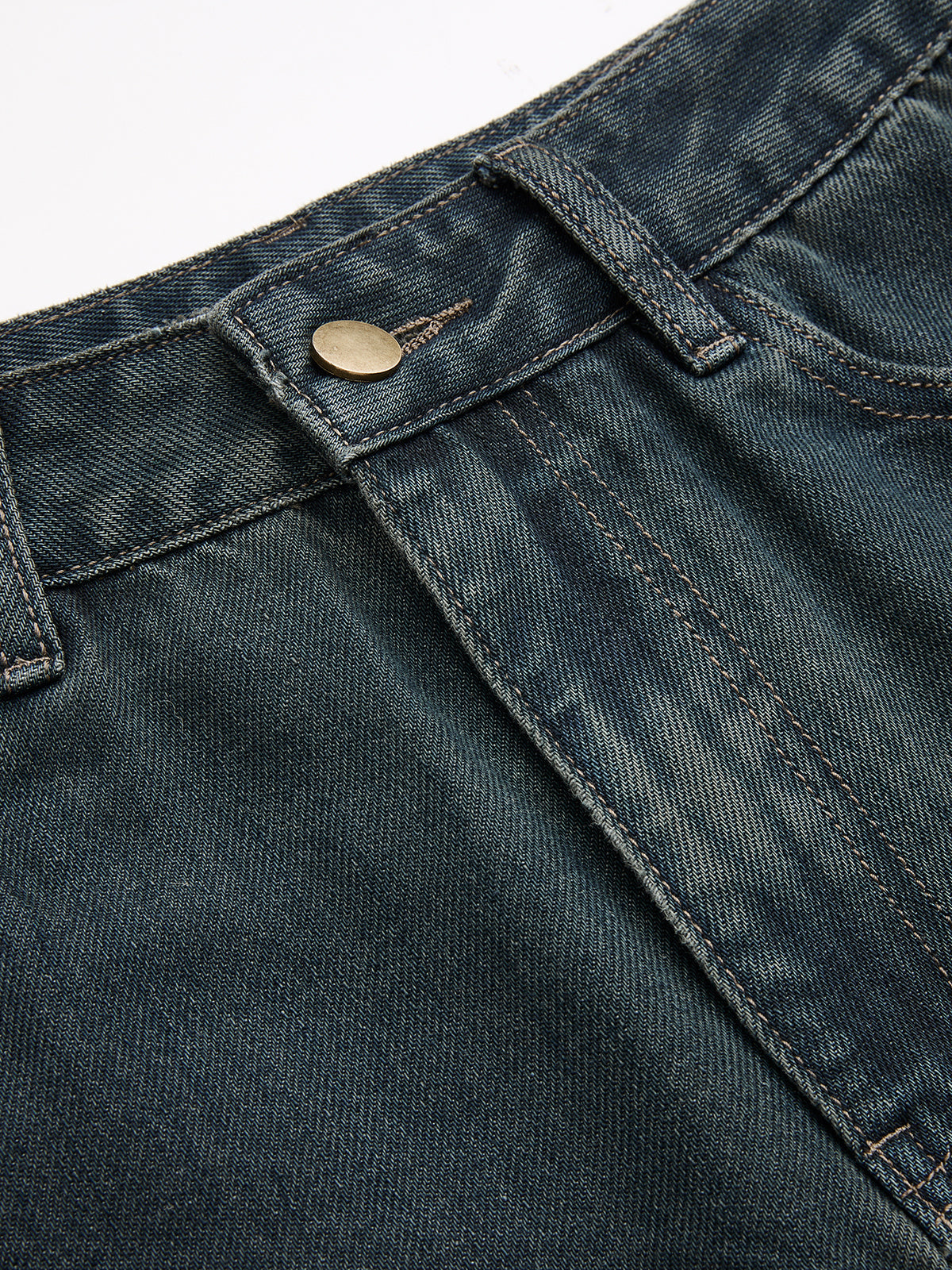 Nieves | Jeans Rectos de Tiro Medio Clásicos