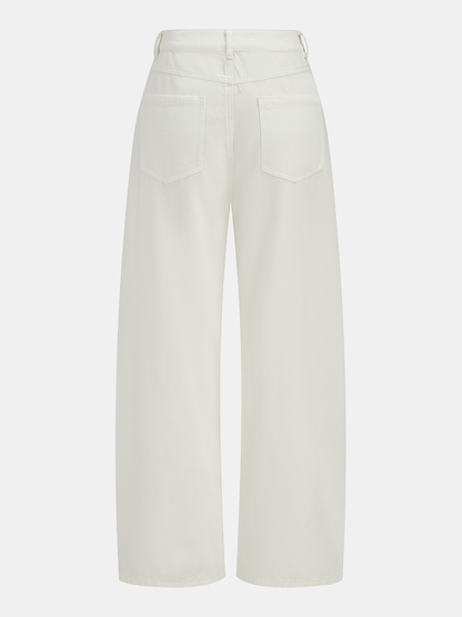 Begoña | Pantalón Denim Pierna Ancha de Tiro Medio