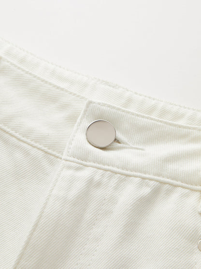Begoña | Pantalón Denim Pierna Ancha de Tiro Medio