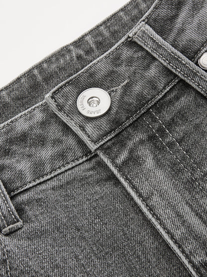 Itziar | Jeans Pierna Ancha de Tiro Medio