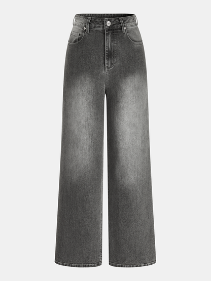 Itziar | Jeans Pierna Ancha de Tiro Medio