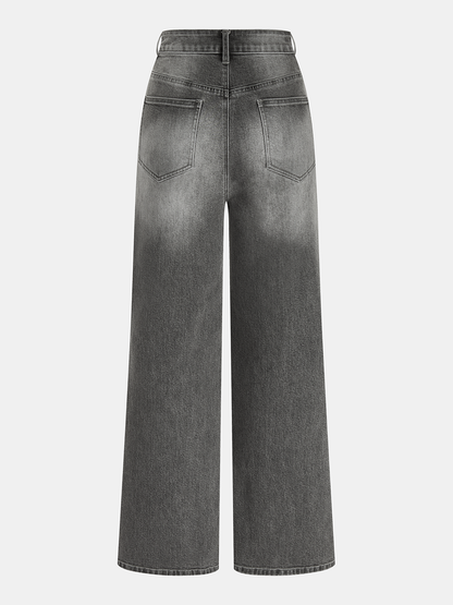 Itziar | Jeans Pierna Ancha de Tiro Medio