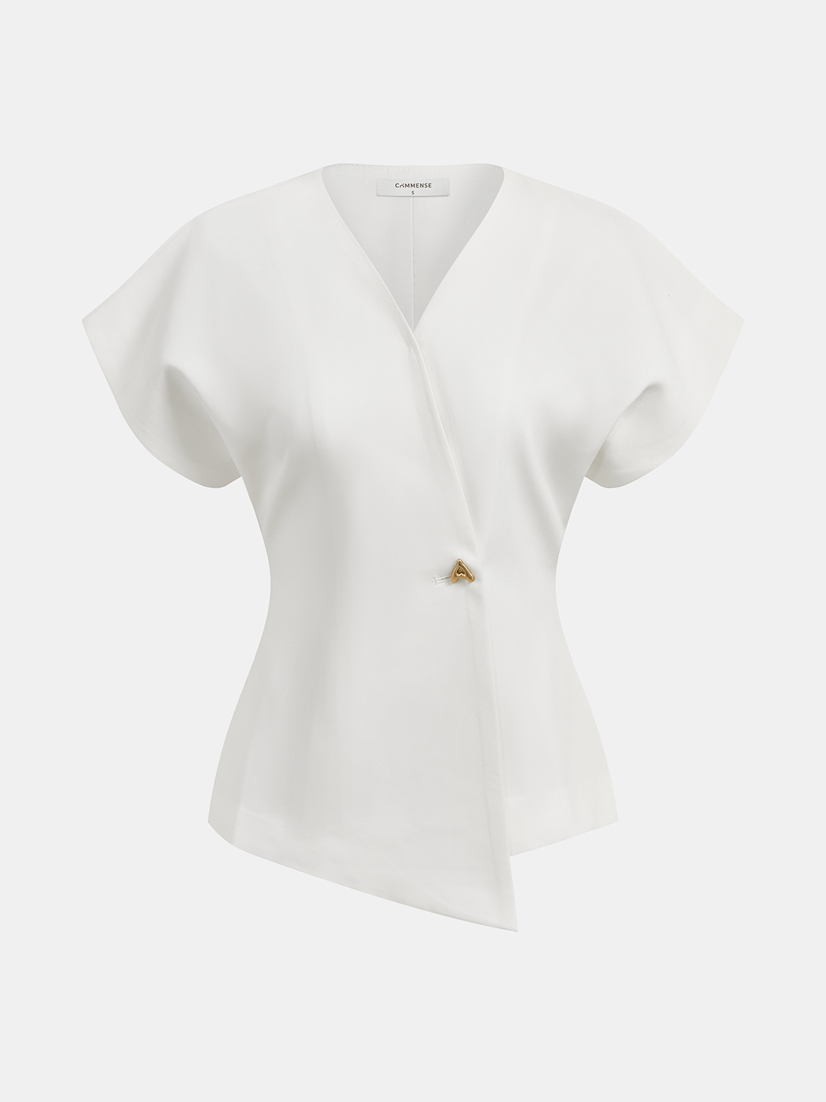 Flor | Blusa sin Mangas con Botones y Escote en V