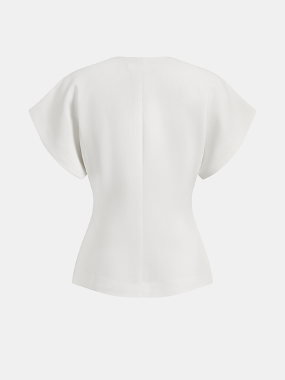 Flor | Blusa sin Mangas con Botones y Escote en V