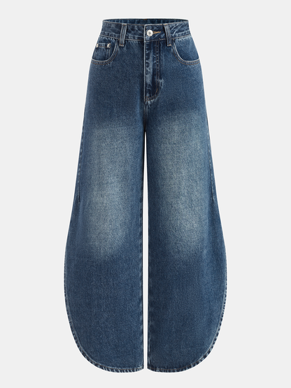 Montserrat | Jeans Pierna Ancha con Abertura Lateral