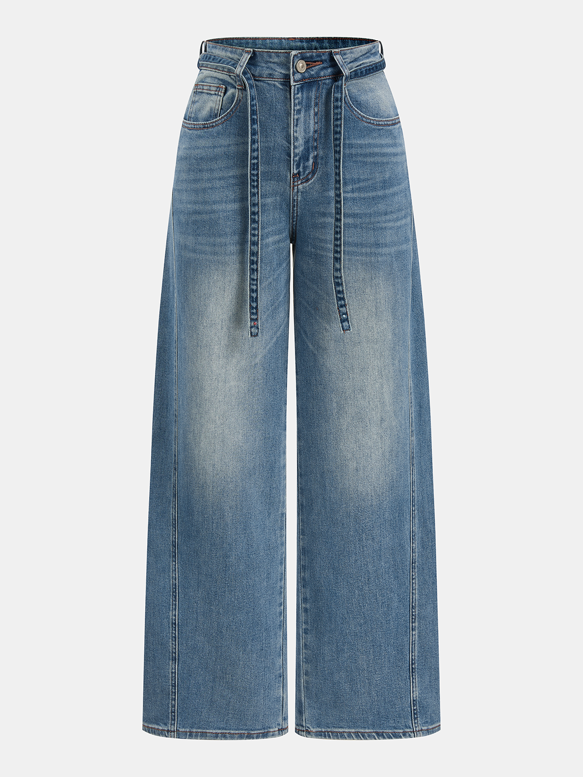 Lola | Jeans Curvos con Cintura Anudada