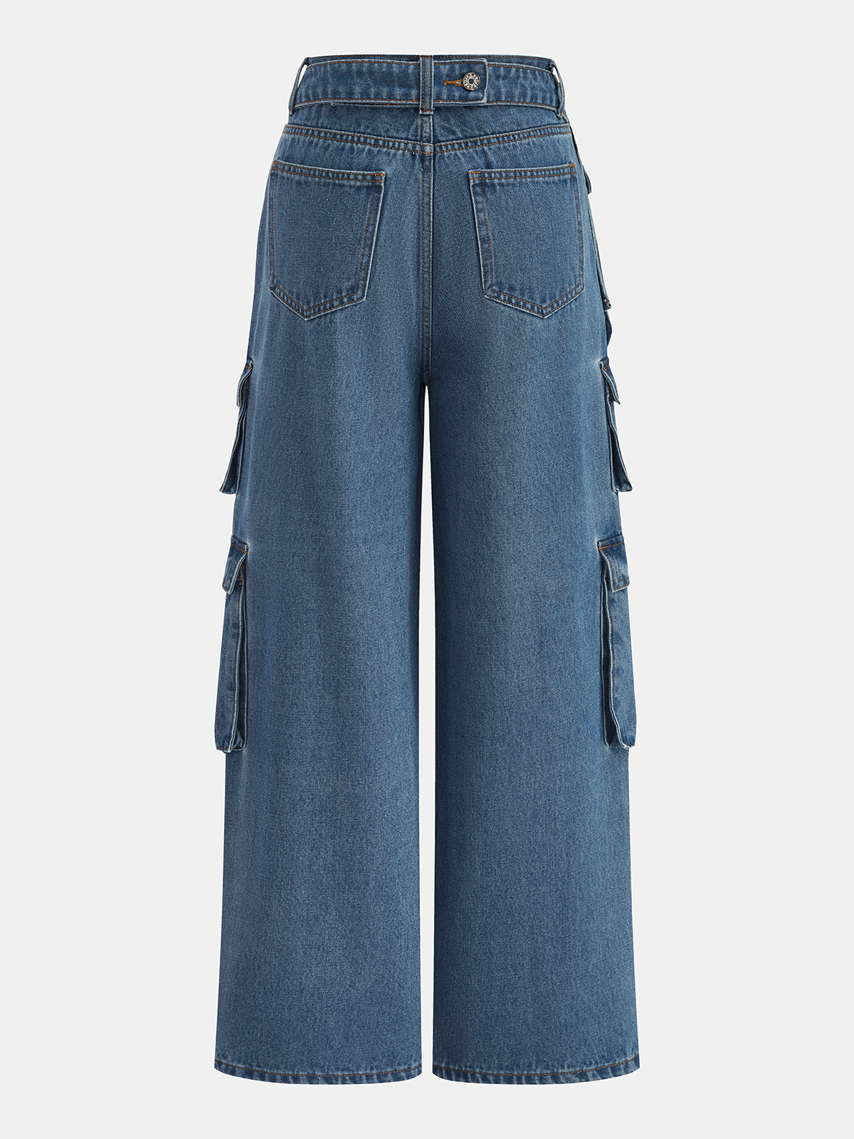Mercedes | Jeans Pierna Ancha Multibolsillos