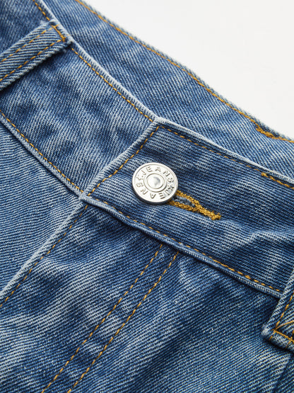 Mercedes | Jeans Pierna Ancha Multibolsillos