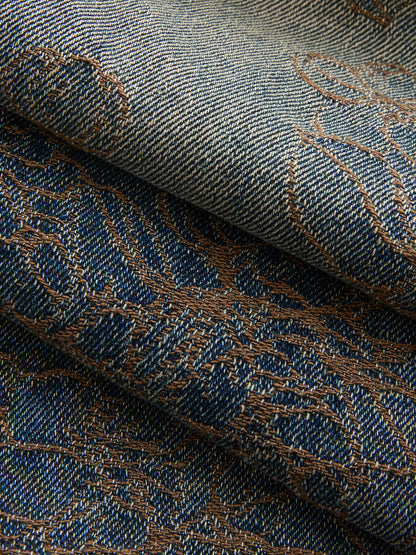 Leire | Jeans Pierna Ancha de Jacquard